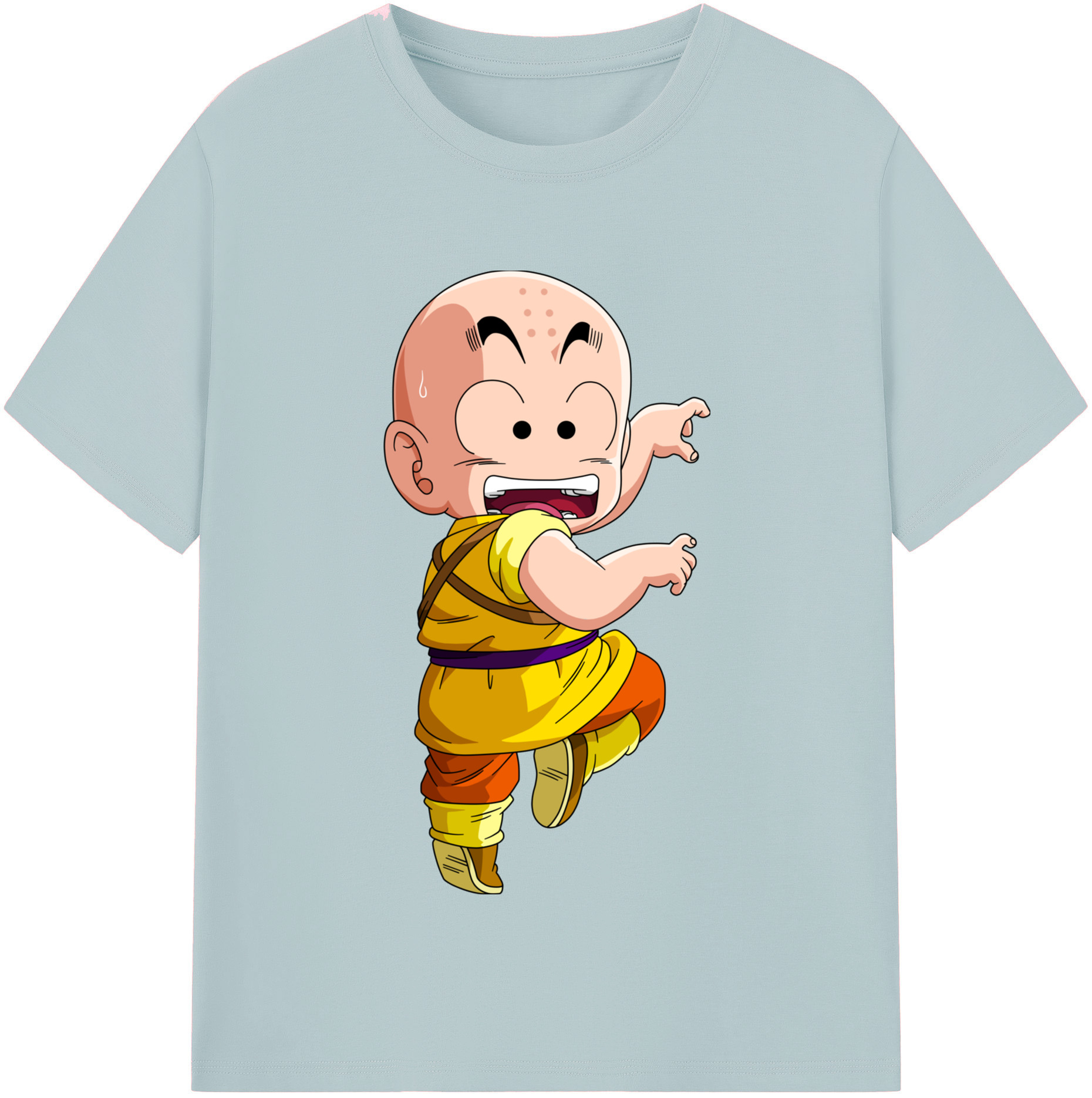 （画像用） ドラゴンボール クリリン DRAGON BALL krillin 綿100％半袖Tシャツ（フロントプリント）